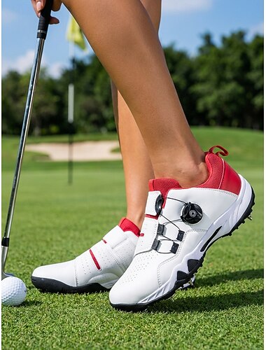  Damen-Golfschuhe mit Spikes und Schnellverschluss-Schnürsystem, atmungsaktive Golfschuhe in verschiedenen Farben mit stark gepolsterter Sohle für Training und Spaziergänge &Outdoor-Sportarten