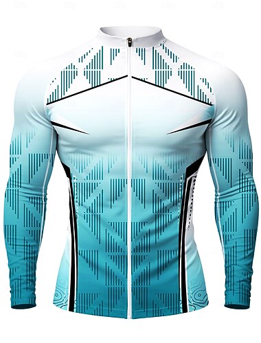  Herren Standard Anti UV Shirt T-Shirt zum Schwimmen Farbverlauf Geometrie Farbblockierung Reißverschluss UPF50+ UV Schutz Schnelltrocknend Langarm Bademode Schutz gegen Hautausschlag Surfen