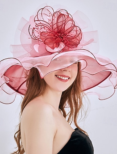  Derby Hatter Kirkehatt Kentucky Derby-hatt Gentlewoman Adelskvinne Kostyme Dame Derby Ascot Hesteveddeløpsfestival Voksne Hatt Vår sommer