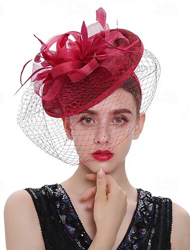  Fascinators Plume Mariage ancien Mignon Rétro Avec Plume Casque Couvre-chef