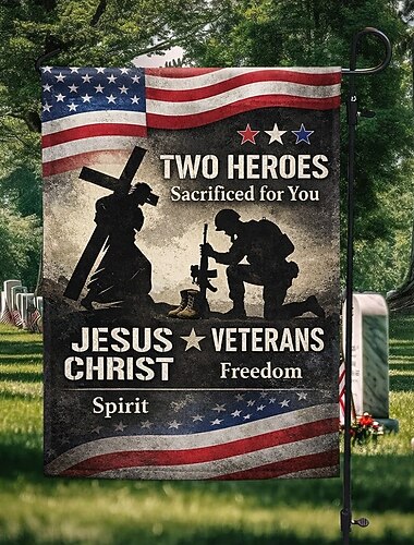  Nur zwei definierende Kräfte haben jemals angeboten für dich zu sterben Jesus Christus und Veteranen. Veteranentag Gedenktag für gefallene Soldaten U.S. 250. Jubiläum