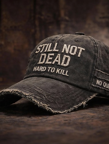  Casquette de baseball « Toujours pas mort » pour homme, casquette ajustable ultra-résistante, casquette humoristique vintage, casquette de sport décontractée, casquette de baseball rétro et durable