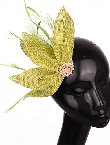  Fascinator Tessuto Matrimonio Elegante Carino Con Piuma Copricapo Copricapo