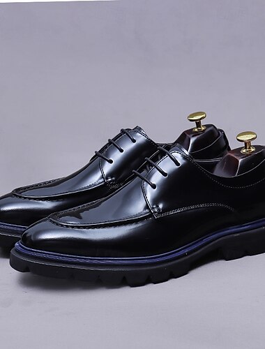  Ανδρικά παπούτσια Oxford, 100% δέρμα υψηλής ποιότητας, γυαλισμένα και κομψά, άνετα με κορδόνια, κατάλληλα για επαγγελματικά, επίσημα και πάρτι ρούχα.