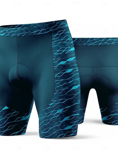  Herre Geometrisk Sykkelveishorts Sykkelshorts Fôrede sykkelshorts Sykkel Shorts Bunner Slank Fasong sport 3D Pute Hurtigtørkende Svettereduserende Pustende Grønn Klær Sykkelklær