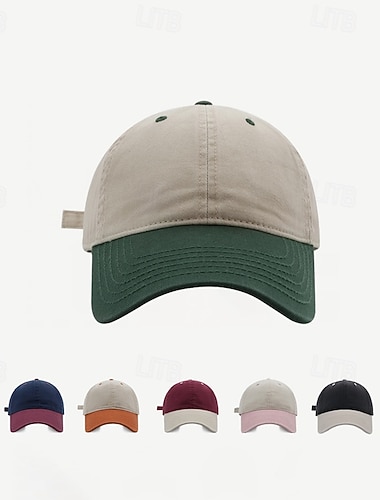  Boné de Baseball Chapéu de Sol Boné de tênis Unisexo Larga Boné de Corrida Retalhos Proteção Solar Pavio Humido Respirável para Tênis Basebal Pickleball Verão Primavera Cinzento Escuro Preto Branco