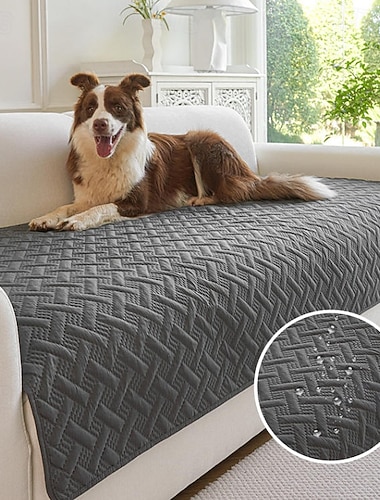  Wasserdichte Ultraschall-Haustiermatte, Sofakissenschutz, haustierfreundlicher, rutschfester, kratz- und urinbeständiger Sofabezug für Hunde und Katzen