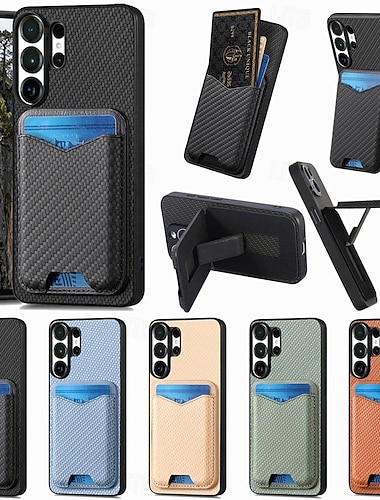  telefoon hoesje Voor Samsung Galaxy S26 S26 Plus S26 Ultra Achterkant Wallet Card Case met standaard Ringhouder Ringgesp Retro TPU PU-nahka