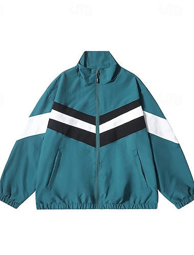  Męskie Solidne kolory Lato piłkarskie Globalne dopasowanie Běžecká bunda Kurtka Outdoorowa Kurtka sportowa Wiosna Jesień Zamek Kolorowy blok Długi rękaw Szybkie wysychanie Lekki Oddychający Siłownia