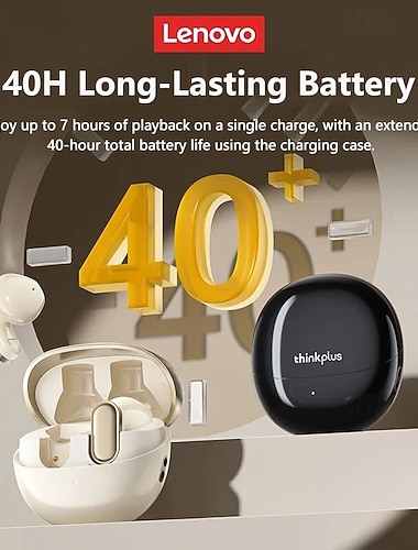  Lenovo LP19 Pro TWS Écouteurs sans fil Bluetooth améliorés, son Hi-Fi, commandes tactiles, longue autonomie, casque gaming neuf