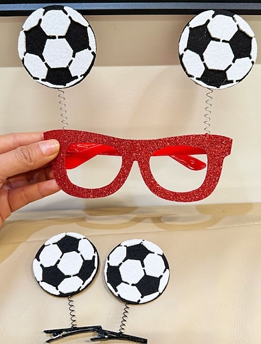  Verdensfotballkamp 2026 Pannebånd Fotball søt stil Fotball Barne Voksne Unisex Aftenselskap Fest Kamp Kle deg opp