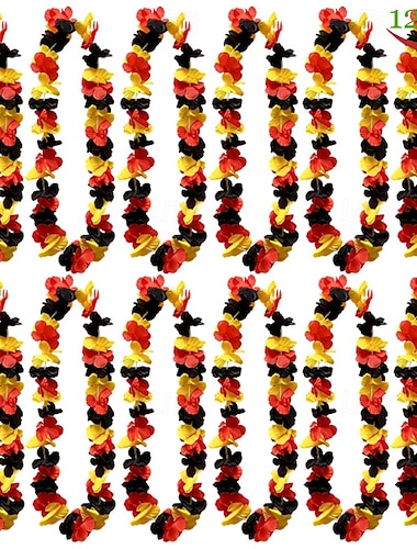  Blumengirlande für deutsche Fans zum Fußball-WM-Spiel, Partyaccessoires, Halskranz für Anhänger &Partystimmung