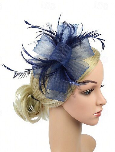  Fascinator Piume Rete Matrimonio Compleanno Elegante Carino Retrò Con Piuma Tulle Copricapo Copricapo
