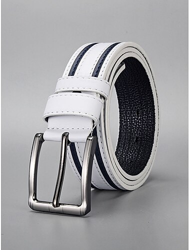  Kunstleren herenriem – verkrijgbaar in meerdere kleuren, verstelbare maten, stijlvol design, perfect voor bruiloften, feesten, casual vakanties en golftraining.