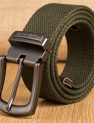  Herren Gürtel Verstellbar Segeltuch Gestrickter Stoff Streetwear Zeitgenössisch Lässig Freizeit Farbblock Schwarz 1 # Schwarz 2 # Täglich Outdoor Taillengürtel