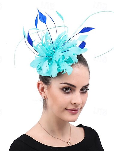  Fascinators Plume Mariage Anniversaire ancien Mignon Rétro Avec Plume Casque Couvre-chef