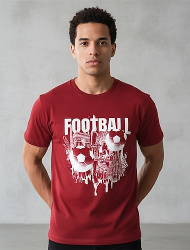  Partita mondiale di calcio 2026 Abiti Abbigliamento sportivo Maglietta grafica Vintage Football americano Corte per Unisex Adulti Stampa 3D  per Mascherata Quotidiano