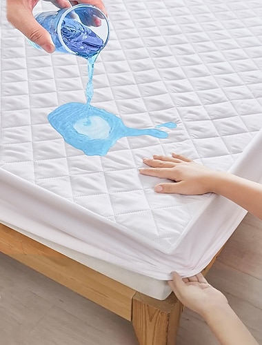  vanntett vattert madrassbeskytter ultralyd madrasstrekk fortykket madrassunderlag sengetrekkbeskytter