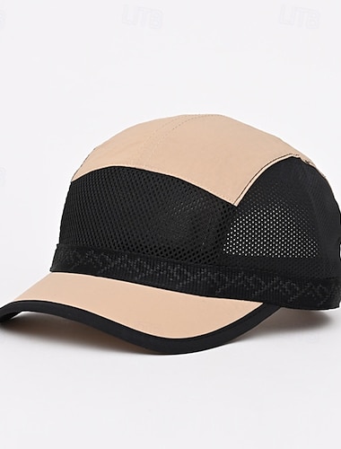  Boné de Baseball Chapéu de Sol Boné de tênis Unisexo Larga Boné de Corrida Retalhos Proteção Solar Pavio Humido Respirável para Equitação Tênis Basebal Verão Primavera Preto Branco Vermelho