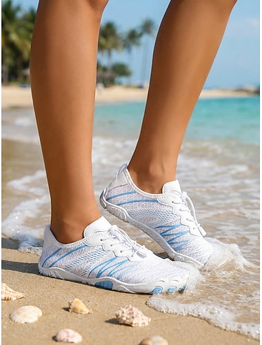  Chaussures aquatiques à séchage rapide pour femmes – baskets de plage légères et respirantes avec semelle en caoutchouc antidérapante, style pieds nus pour la natation, la marche sur la plage, le