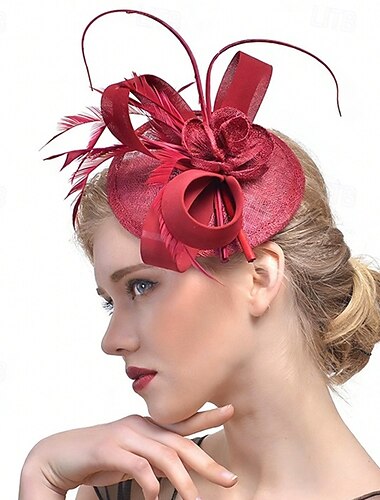  Fascinator Piuma Tessuto Matrimonio Compleanno Elegante Vintage Carino Con Piuma Copricapo Copricapo
