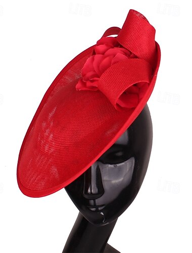  fascinators sinamay Häät Syntymäpäivä Tyylikäs Vintage söpö tyyli Kanssa Tylli Päähine Päähineet