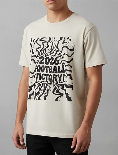  Partita mondiale di calcio 2026 Abiti Maglietta grafica Festa Football americano Corte per Unisex Adulti Stampa 3D  per Quotidiano Feste