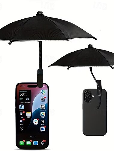  Böjbart telefonsolskydd, minisolskydd för utomhusaktiviteter, hjälper till att skydda telefonen från solljus och regn, förhindrar bländning och reflektion vid fotografering, lätt att använda, ingen