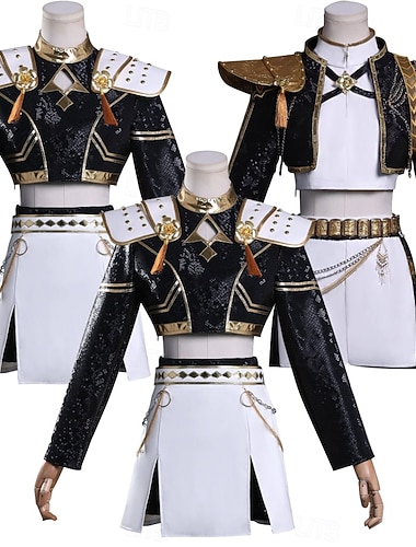  Koreaans idool geïnspireerd Popster Kostuum Feestkleding Virtueel Idool for Dames Volwassenen Halloween Carnaval Prestatie Strip Con Anime Expo