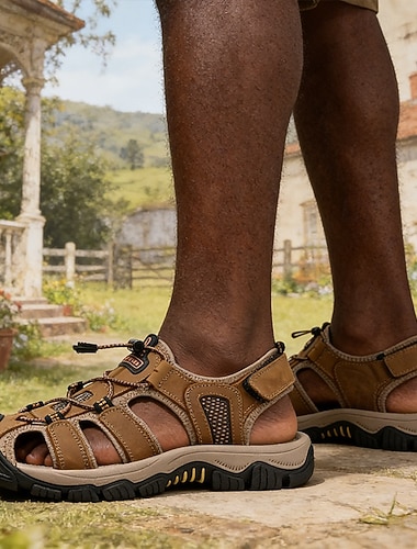  Sandali da uomo con cinturini multipli – sandali da trekking e da resort per attività all'aperto, design traspirante, scarpe estive comode