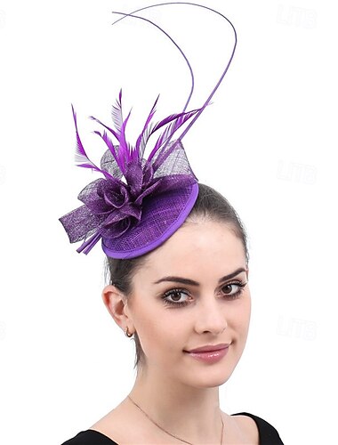  Fascinator Sinamay Hochzeit Geburtstag Elegant Vintage Niedlich Mit Blume Tüll Kopfschmuck Kopfbedeckung