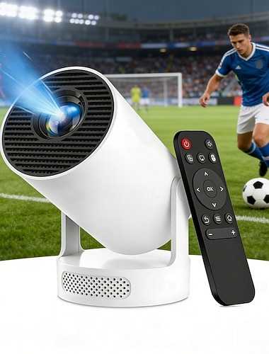  LCD Projektor Fjernkontroll WiFi Bluetooth-projektor 4K 170 lm Android Kompatibel med iOS og Android HDMI USB Lyd ut