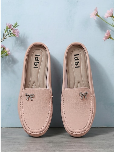  mocassini da donna rosa comodi, modello mule – scarpe basse senza tallone, morbide e facili da indossare, con suola antiscivolo imbottita, scarpe casual da guida ideali per camminare, viaggiare e per