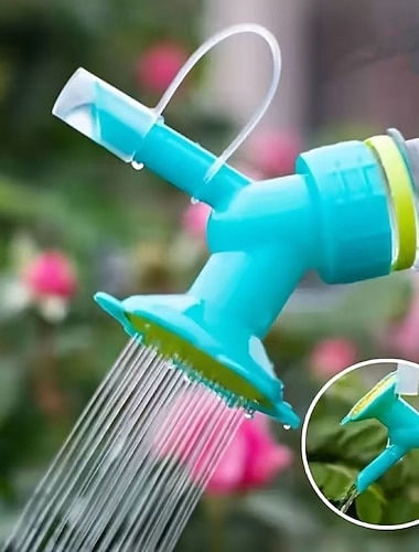  2 stk. dobbeltsidige vanningsdyser, hagevannsflaske for vanning, vanningshode i solsikkestil, ergonomisk design, effektiv vanning for planter og sukkulenter, tilfeldig farge