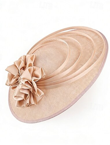  Fascinator Lino Matrimonio Compleanno Elegante Carino Con Fiore Tulle Copricapo Copricapo