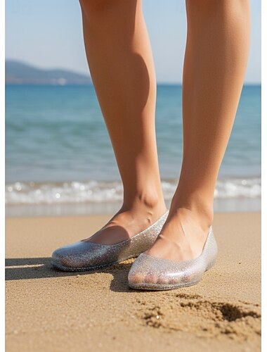  Ballerines rétro marron en plastique pour femme - chaussures respirantes à enfiler, ajourées et dotées d'une semelle souple et flexible, idéales pour les vacances à la plage et les promenades en bord