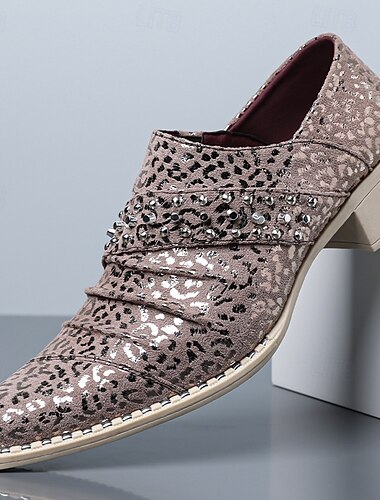  Slip-on-skor i texturerat konstläder för män – avslappnad lyxig stil, fest, kväll och elegant vardagskläder