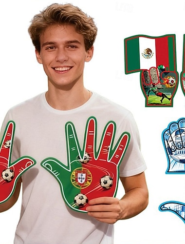  Verdensfotballkamp 2026 Mer Tilbehør Fotball Voksne Unisex Fest Kamp Fotballarrangement Kle deg opp