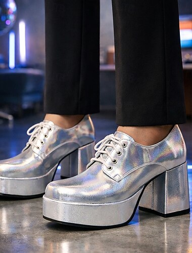  Retro vintage Jaren '70 Schijf Schoenen Laarzen Schijf Kostuum Voor heren Halloween Carnaval Casual Retro themafeest Volwassenen Schoenen Alle seizoenen