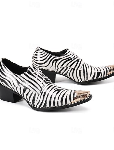  Herrloafers med zebramönster i läder – modeskor av premiumkvalitet för speciella tillfällen och utekvällar