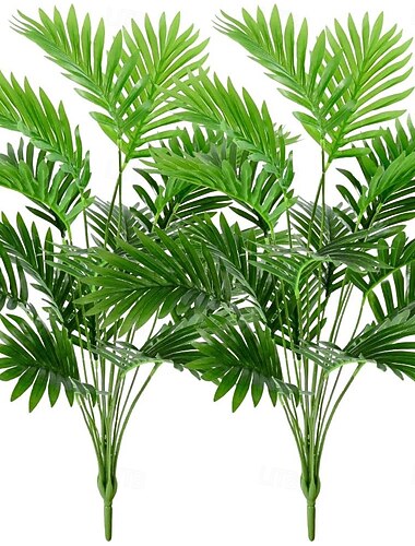  2 kpl keinotekoisia areca-palmuja, tekokasveja, 30 tuuman tekokasveja, tekopalmuja, suuria areca-palmuja, trooppisia lehtiä, vehreyttä, perhetoimisto, sisä- ja ulkosisustus