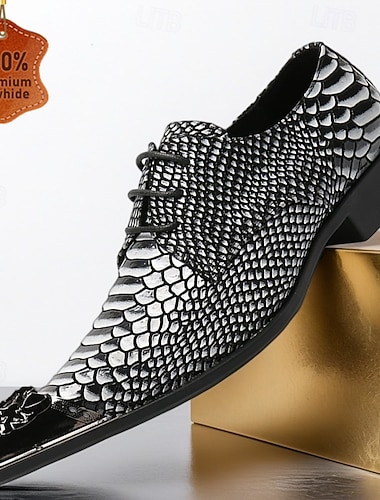  Herre Mote Bryllup Lær Italiensk fullkornet kuskinn Bekvem Sklisikker Snøring Svart Vår Høst Alle årstider