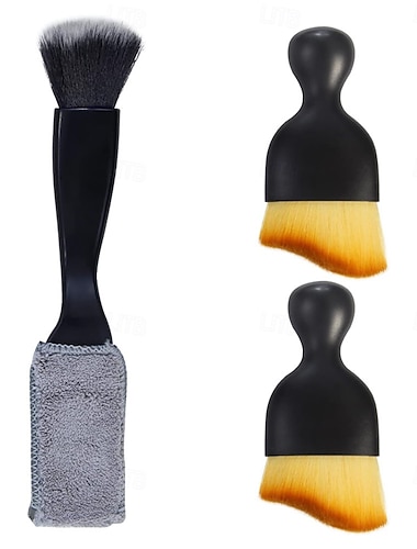  Set di 3 spazzole morbide per la polvere degli interni dell'auto, kit di strumenti per la pulizia di auto, SUV e camper