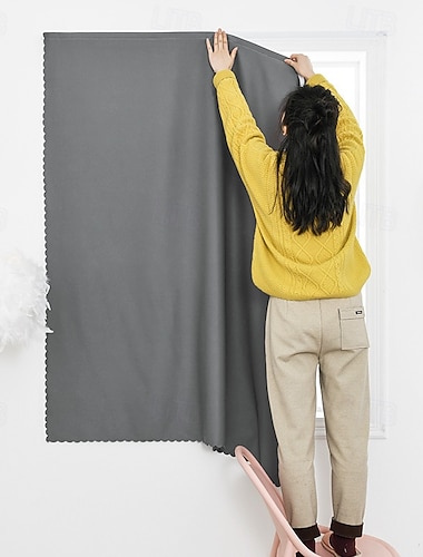  Selbstklebende Verdunkelungsvorhänge, kleine Vorhänge, Thermovorhänge für Küche und Schlafzimmer, 1 Stück