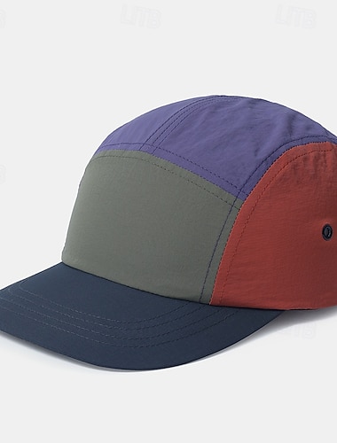  Boné de Baseball Boné de Corrida Chapéu de Sol Unisexo Larga Boné de Corrida Retalhos Proteção Solar A Prova de Vento Dissipação de calor para Tênis Basebal Corrida Verão Primavera Outono Violeta