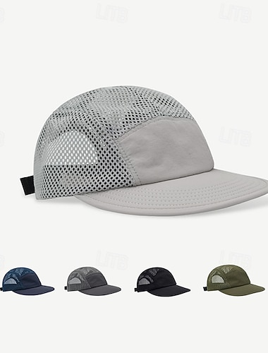  Boné de Baseball Chapéu de Sol Boné de tênis Unisexo Larga Boné de Corrida Cor Sólida Proteção Solar Pavio Humido Respirável para Tênis Basebal Pickleball Verão Primavera Cinzento Escuro Preto Verde