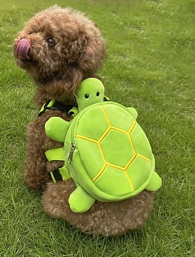  skilpaddehundryggsekk - bærevest med stor kapasitet for kjæledyr, stropp uten trekk, metallglidelås, selvbærende design