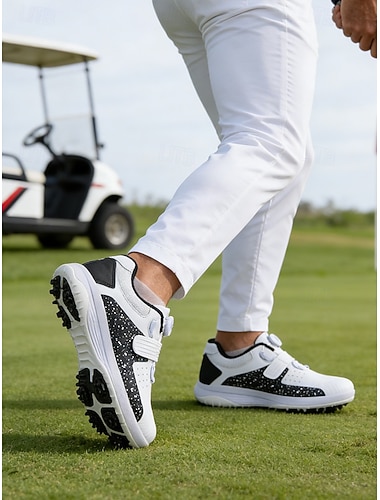  Heren golfschoenen – lichtgewicht kunstleer, ademend ontwerp, comfortabel voor mannen, ideaal voor de golfbaan, buitensporten en recreatie.