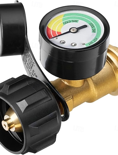  Yleiskäyttöinen propaanisäiliön mittari 5–40 paunan nestekaasusäiliöille, kaasutason ilmaisin grilliin, lämmittimeen, matkailuautoon, QCC1-liitäntä, propaanin polttoainetason mittari grilliin,