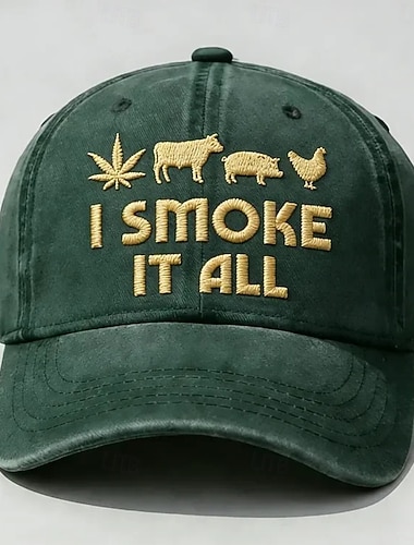  Voor heren Baseballpet Zwart Geel Katoen Lapwerk Modieus Streetwear Casual Dagelijks Buiten Vakantie Citaten & Gezegdes Zonbescherming Ademend